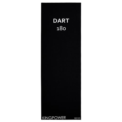 Kingpower Dart Darts Teppich Target Oche Matte Steeldart Dartpfeile Dartboard Zubehör Dartteppich Abwurflinie Schutz Gummi Dartscheibe 237 x 80 cm Schwarz Weiß von Kingpower