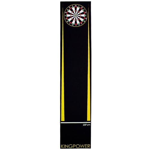 Kingpower Dart Teppich Matte Gelb Steeldart Dartpfeile Dartboard Zubehör Dartteppich Target Oche Darts Abwurflinie Schutz Gummi Boden Dartscheibe 290 x 60 cm von Kingpower