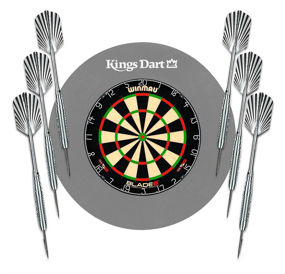 Kings Dart Dartscheibe Dart-Set Two Winmau Dartboard Blade 6, Turnierdartscheibe nach WDF-Standard von Kings Dart