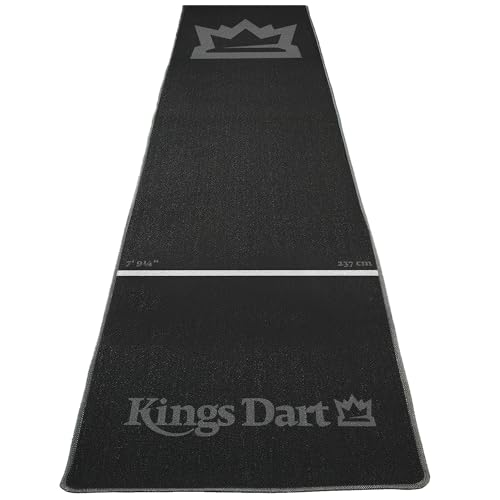 Kings Dart Dartteppich Turnier Pro | Offizielle Abwurflinie | 66 cm oder 90 cm Breite | rutschfest | Pfeil- und Bodenschutz von Kings Dart