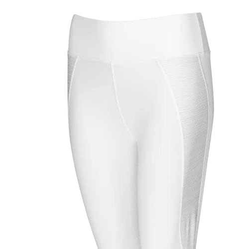 Kingsland KLKatinka Damen Reitleggings Full Grip Weiß mit Silberfäden FS/23, Größe:M von Kingsland