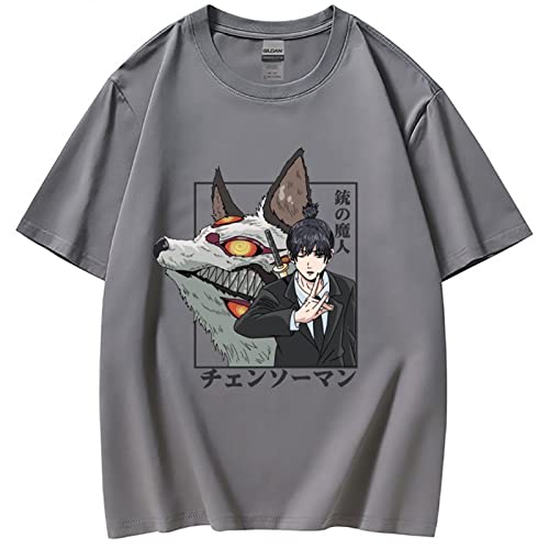 Kinsea T-Shirt Unisexe, Chainsaw Man AKI Tshirt Für Damen/Herren, Manga Shirts, Kurzarm T-Shirt Mit Rundhalsausschnitt-Black||XS Kinsea T-Shirt Unisexe, Chainsaw Man AKI Tshirt Für Damen/Herren, Manga Shirts, Kurzarm T-Shirt Mit Rundhalsausschnitt-Black||XS von Kinsea