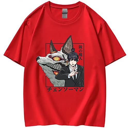Kinsea T-Shirt Unisexe, Chainsaw Man AKI Tshirt Für Damen/Herren, Manga Shirts, Kurzarm T-Shirt Mit Rundhalsausschnitt-Black||XS Kinsea T-Shirt Unisexe, Chainsaw Man AKI Tshirt Für Damen/Herren, Manga Shirts, Kurzarm T-Shirt Mit Rundhalsausschnitt-Black||XS von Kinsea