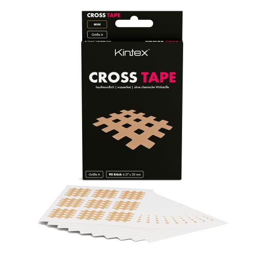 Kintex Cross Tape, ABC, 3 Farben und 3 Größen, Cross Tapes, Akupunkturpflaster, Gittertape, Tape Pflaster, Kinesiologie Tape, Crosstapes, A (27 mm x 20 mm) von Kintex