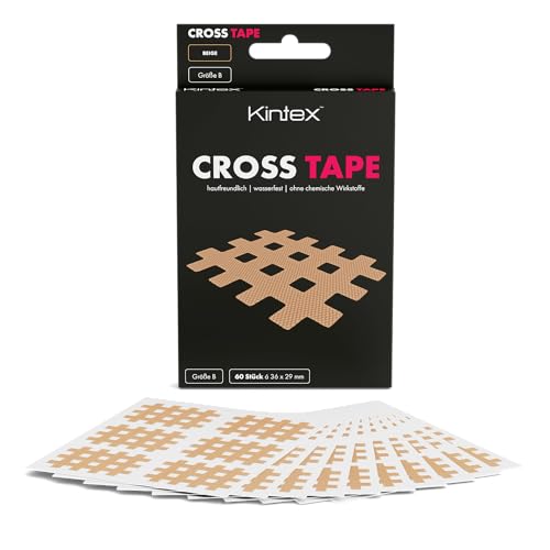 Kintex 20921 Cross-Tape Größe B (Beige) (36mm x 29mm), 60 Pflaster von Kintex