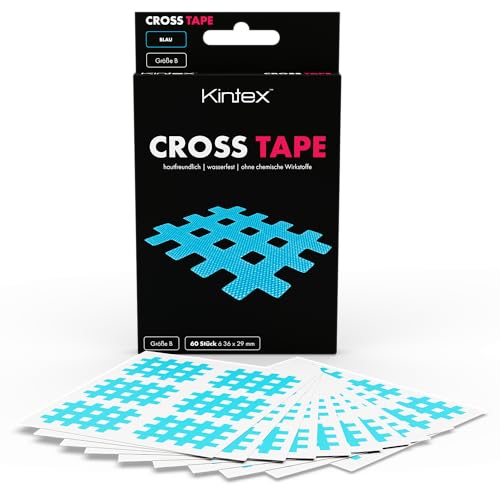 Kintex Cross Tape, ABC, 3 Farben und 3 Größen, Cross Tapes, Akupunkturpflaster, Gittertape, Tape Pflaster, Kinesiologie Tape, Crosstapes, B (36 mm x 29 mm) von Kintex