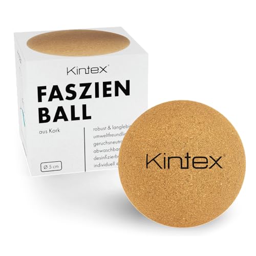 Kintex Faszienball aus Kork, 5 cm oder 8 cm, Massageball zur Selbstmassage, Eigenmassage, Regeneration nach dem Sport, Korkball, Faszienkugel (5 cm) von Kintex