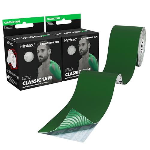 Kintex 2 Rollen Kinesiologie Tape Classic, 5 cm x 5 m, hautfreundliches & wasserfestes Kinesiologie Tape, Physio Tape, Medizinisches Tape (Grün) Kintex 2 Rollen Kinesiologie Tape Classic, 5 cm x 5 m, hautfreundliches & wasserfestes Kinesiologie Tape, Physio Tape, Medizinisches Tape (Grün) von Kintex