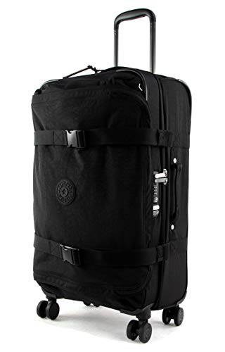 Kipling SPONTANEOUS M, Medium 4-Rollen-Koffer 360° mit elastischen Gurten, TSA-Schloss, 66 cm, 71 L, Black Noir von Kipling