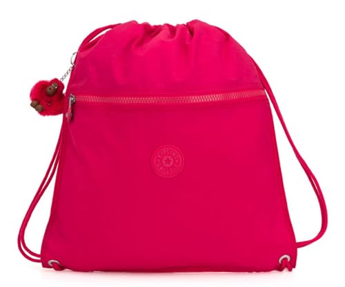 Kipling SUPERTABOO, Beutel mit Kordelzug, Multifunktional, Wasserabweisend, 45 cm, 15 L, 0.24 kg, True Pink von Kipling