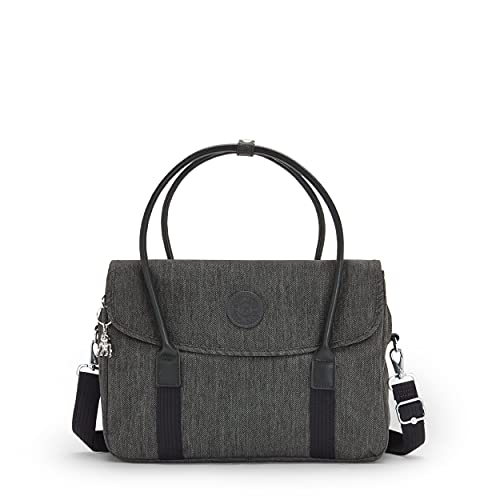 Kipling SUPERWORKER S, Kleine Laptop-Tasche 13 Zoll, Abnehmbare Schultergurte, 38 cm, 13 L, Black Peppery von Kipling