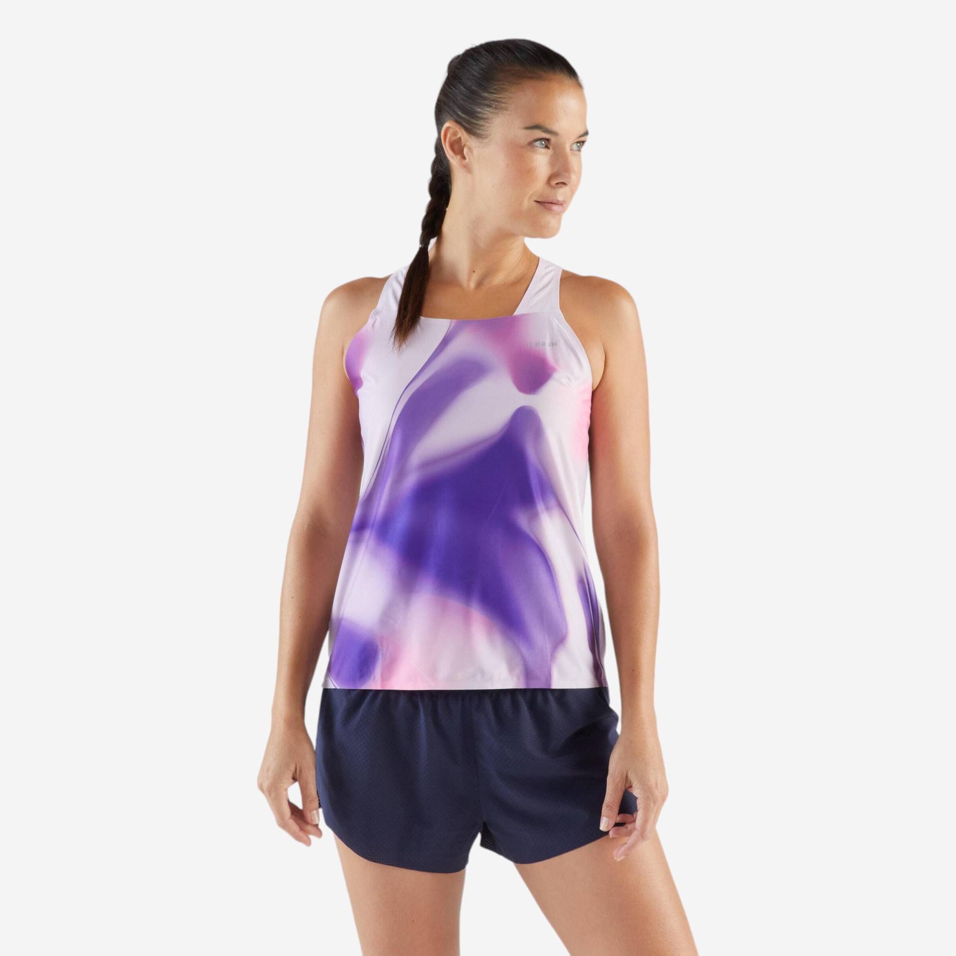 Lauf-Tanktop Damen leicht - Run 900 Light violett Print von Kiprun