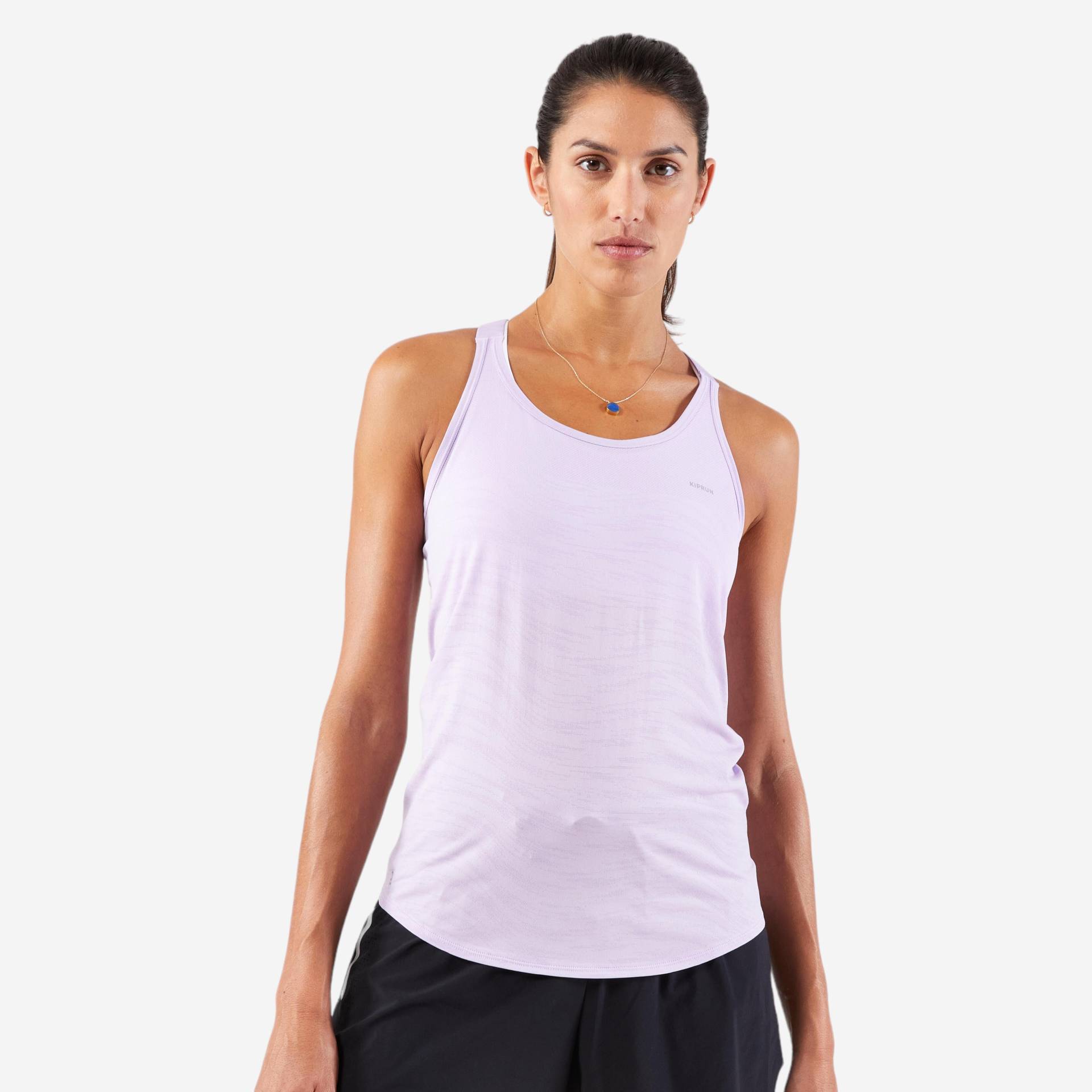 Lauf-Tanktop Damen nahtlos - Run 500 Komfort malve von Kiprun