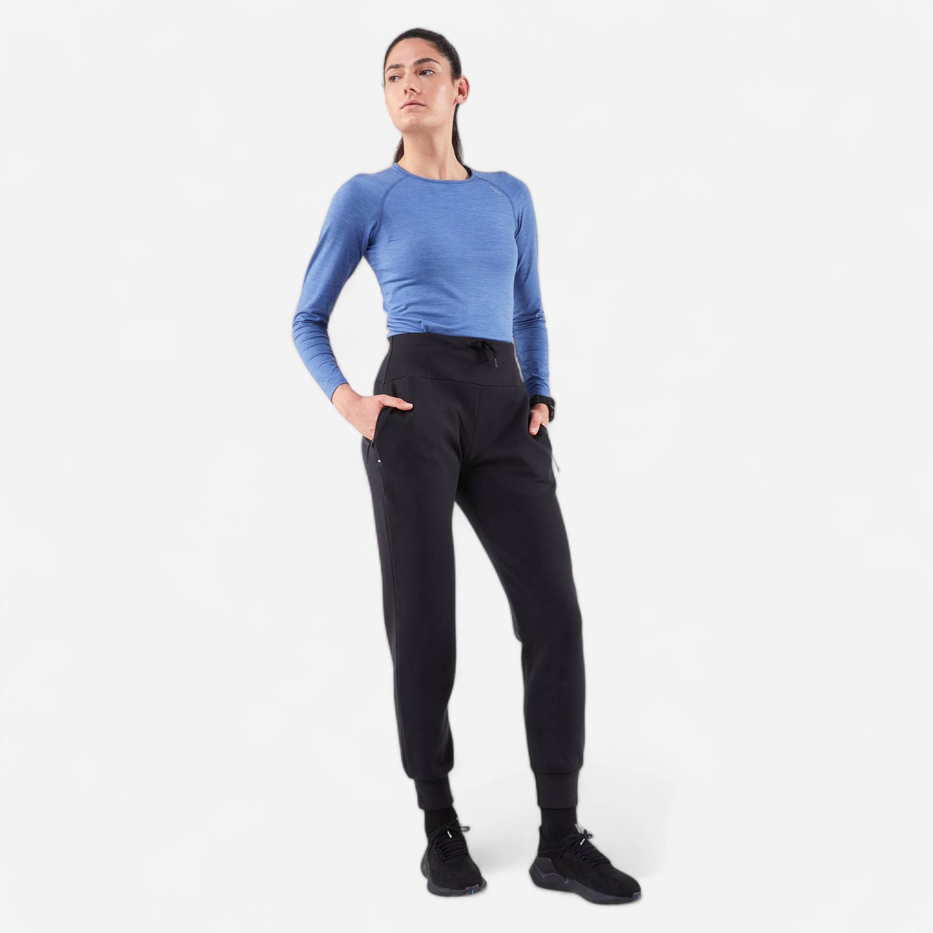 Laufhose lang Damen - Run 500 Warm schwarz Laufhose lang Damen - Run 500 Warm schwarz von Kiprun