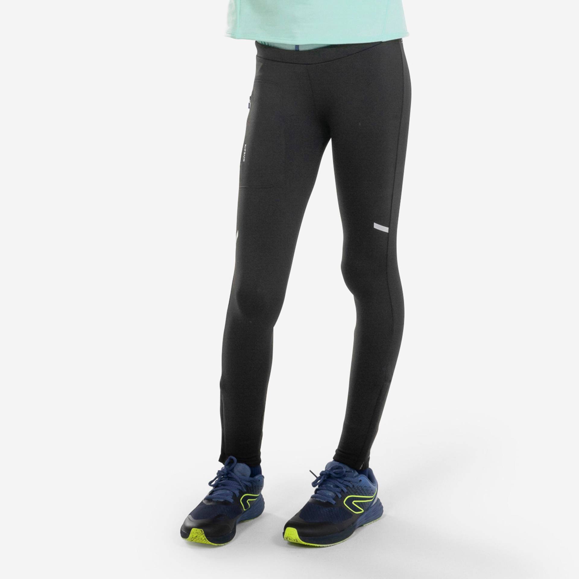 Laufhose lang Kinder warm - AT 300 schwarz Laufhose lang Kinder warm - AT 300 schwarz von Kiprun