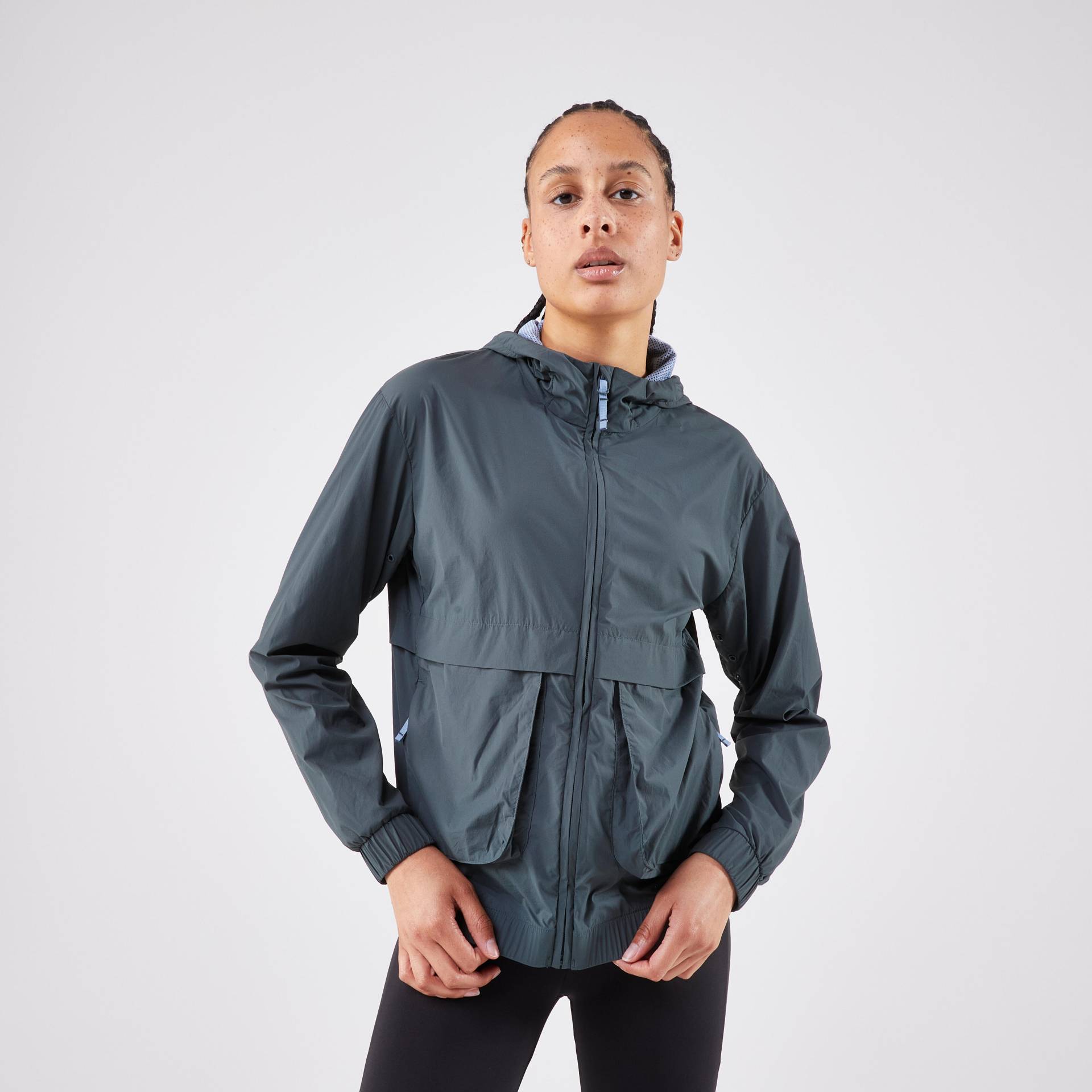 Laufjacke Damen winddicht - Run 500 Wind grün von Kiprun