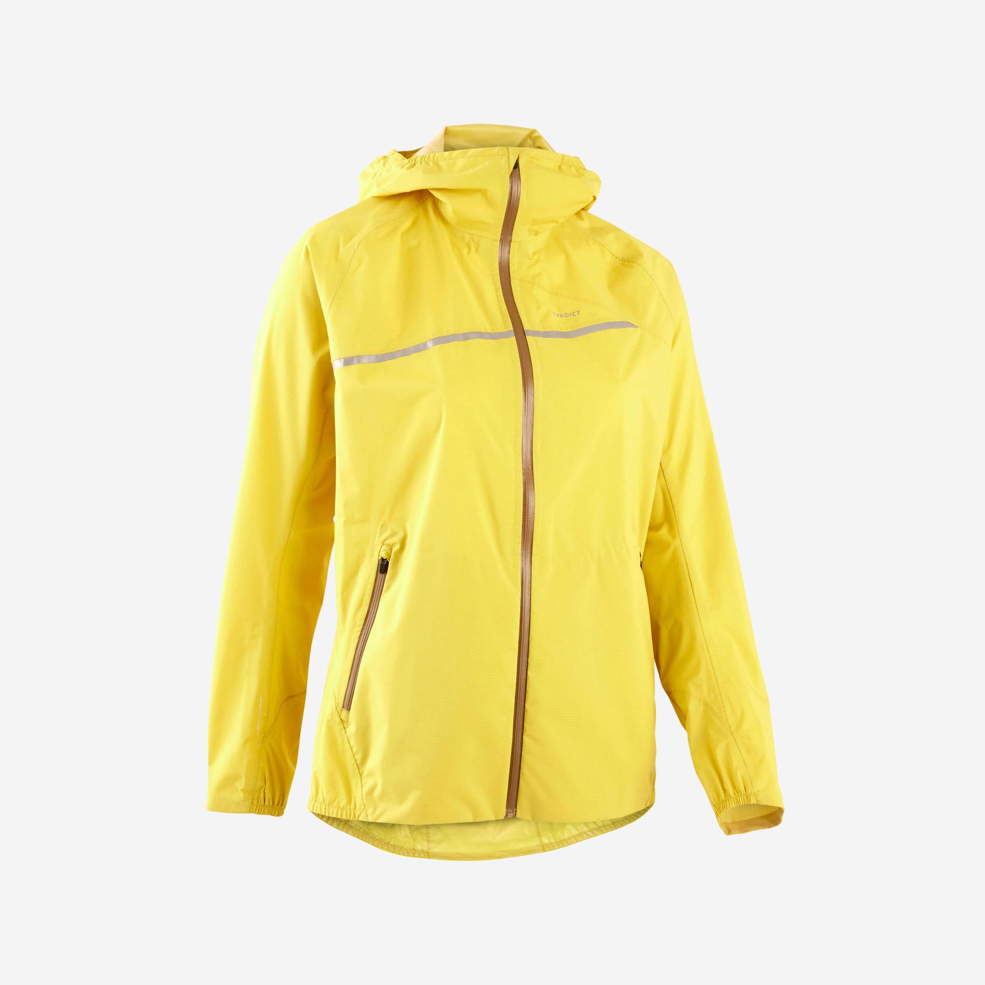 Laufjacke Trailrunning Damen wasserdicht - Run 500 Rain gelb von Kiprun