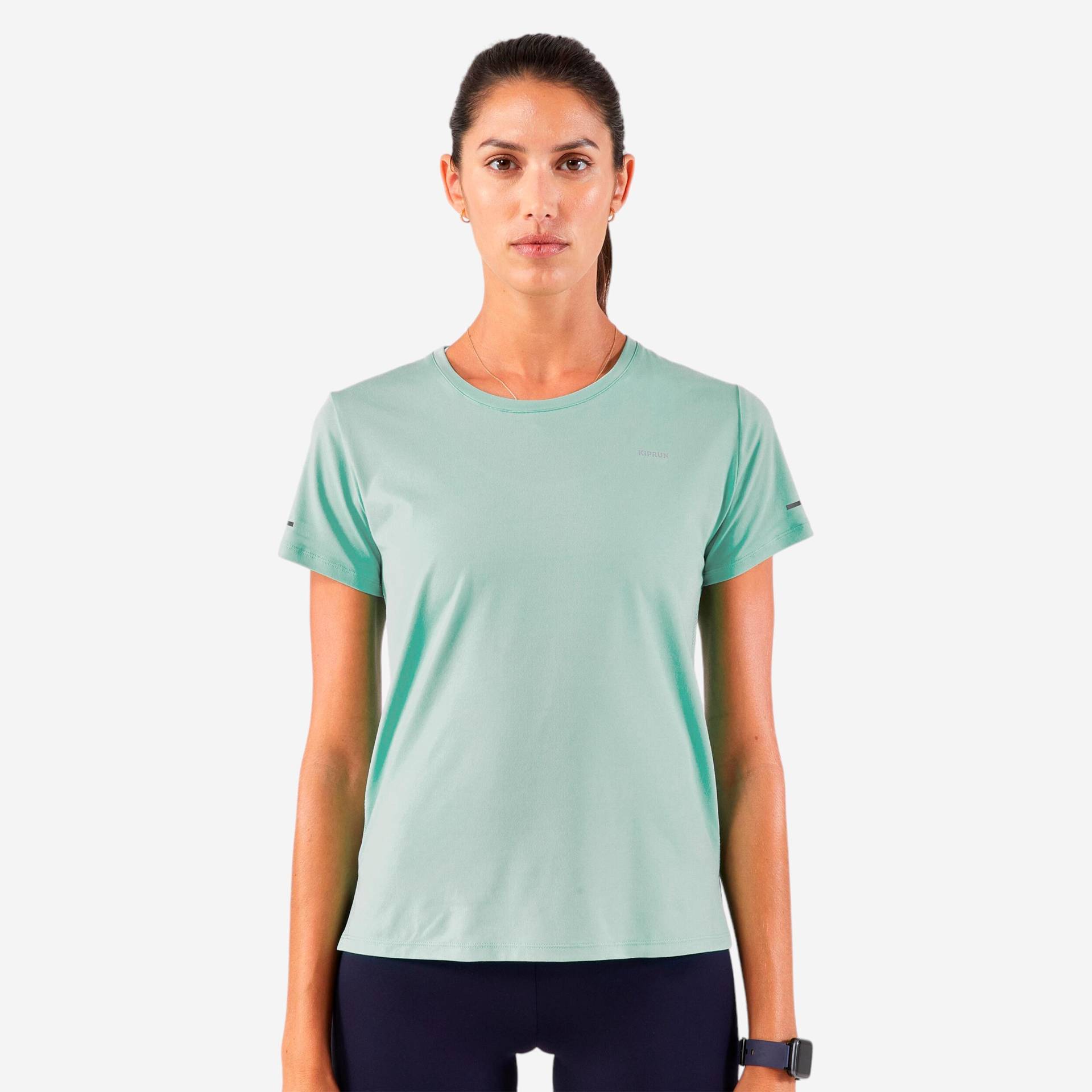 Laufshirt kurzarm Damen atmungsaktiv - Run 500 Dry grün von Kiprun