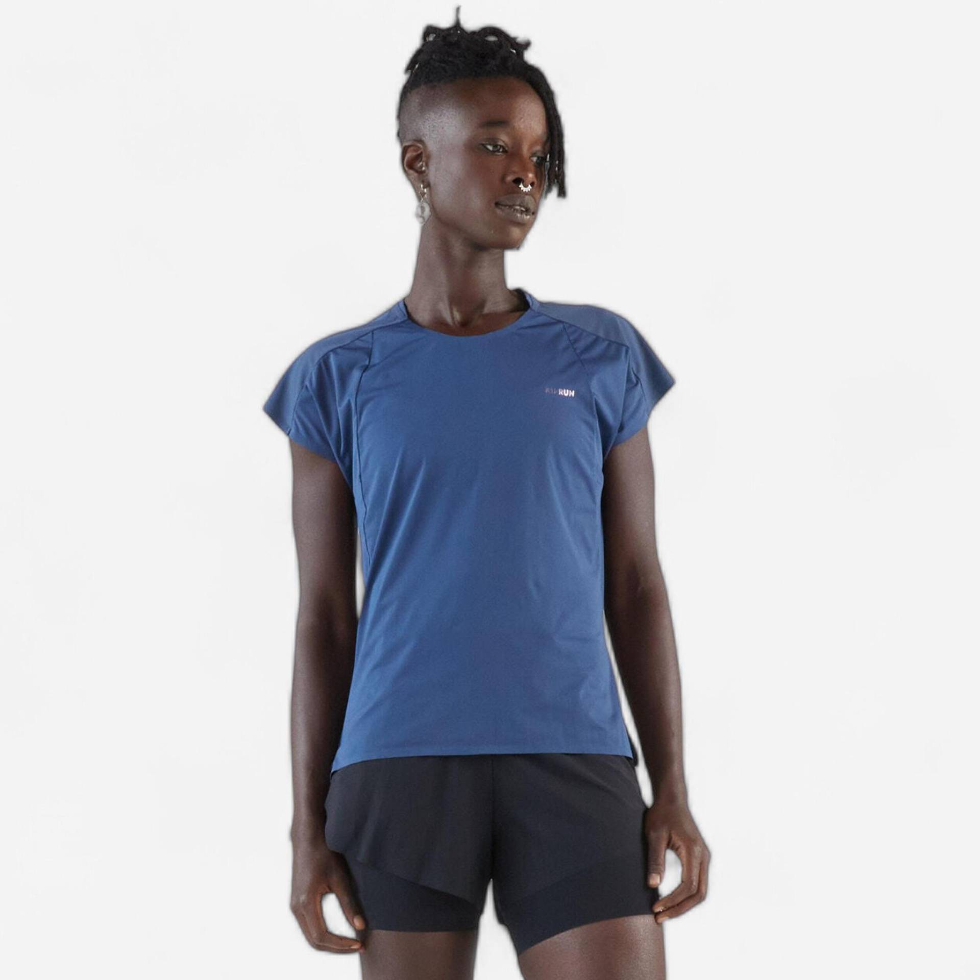 Laufshirt kurzarm Damen leicht - 900 Light marineblau von Kiprun