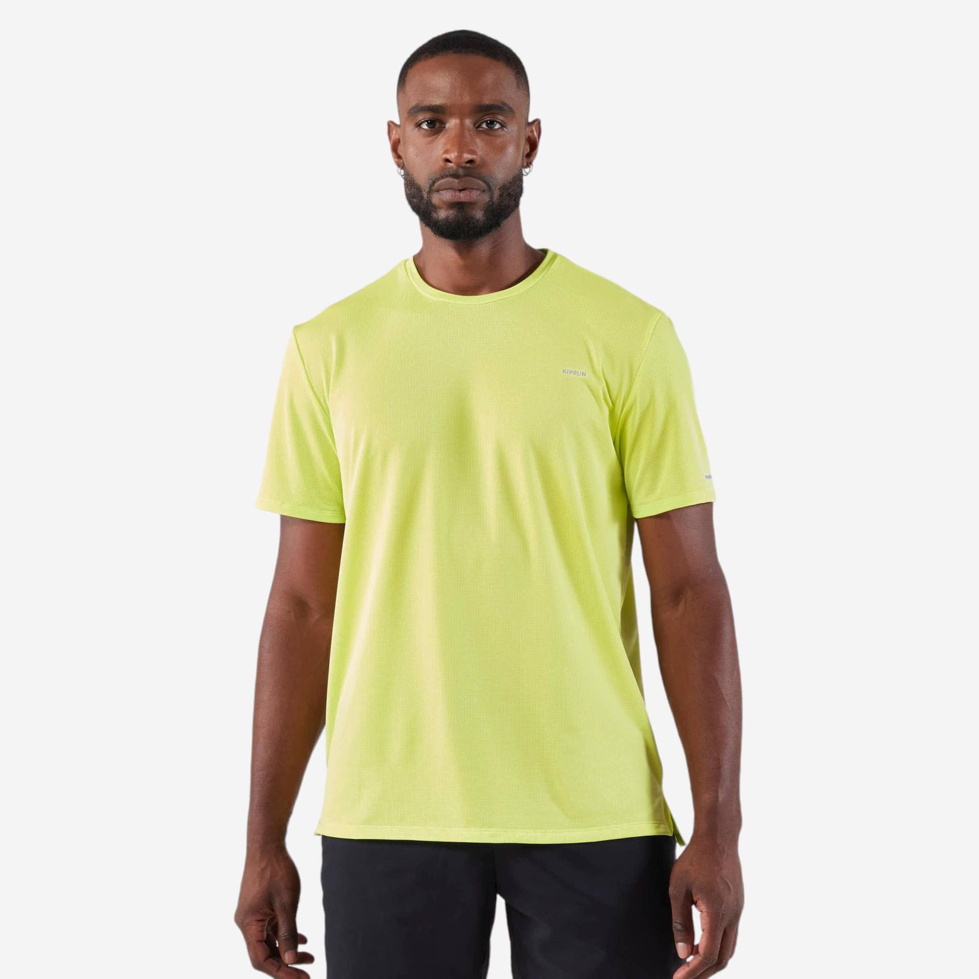 Laufshirt kurzarm Herren atmungsaktiv - Run 500 Dry gelb Laufshirt kurzarm Herren atmungsaktiv - Run 500 Dry gelb von Kiprun