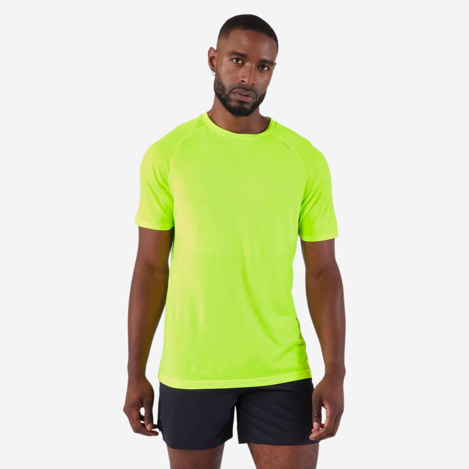 Laufshirt kurzarm Herren seamless - Run 500 Komfort grün Laufshirt kurzarm Herren seamless - Run 500 Komfort grün von Kiprun