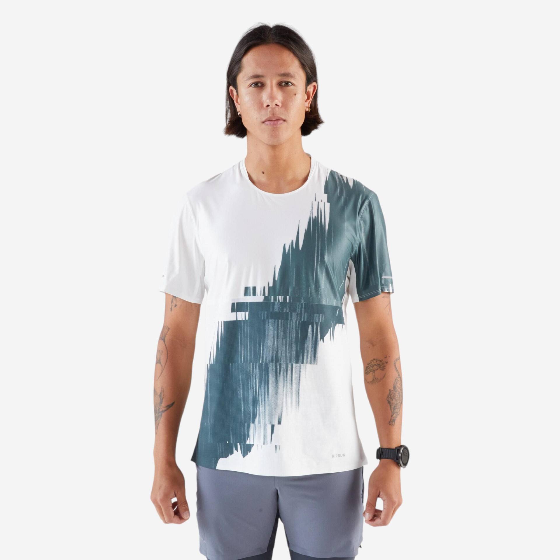 Laufshirt kurzarm Langstrecke Herren - Run 900 Ultra beige Print Laufshirt kurzarm Langstrecke Herren - Run 900 Ultra beige Print von Kiprun