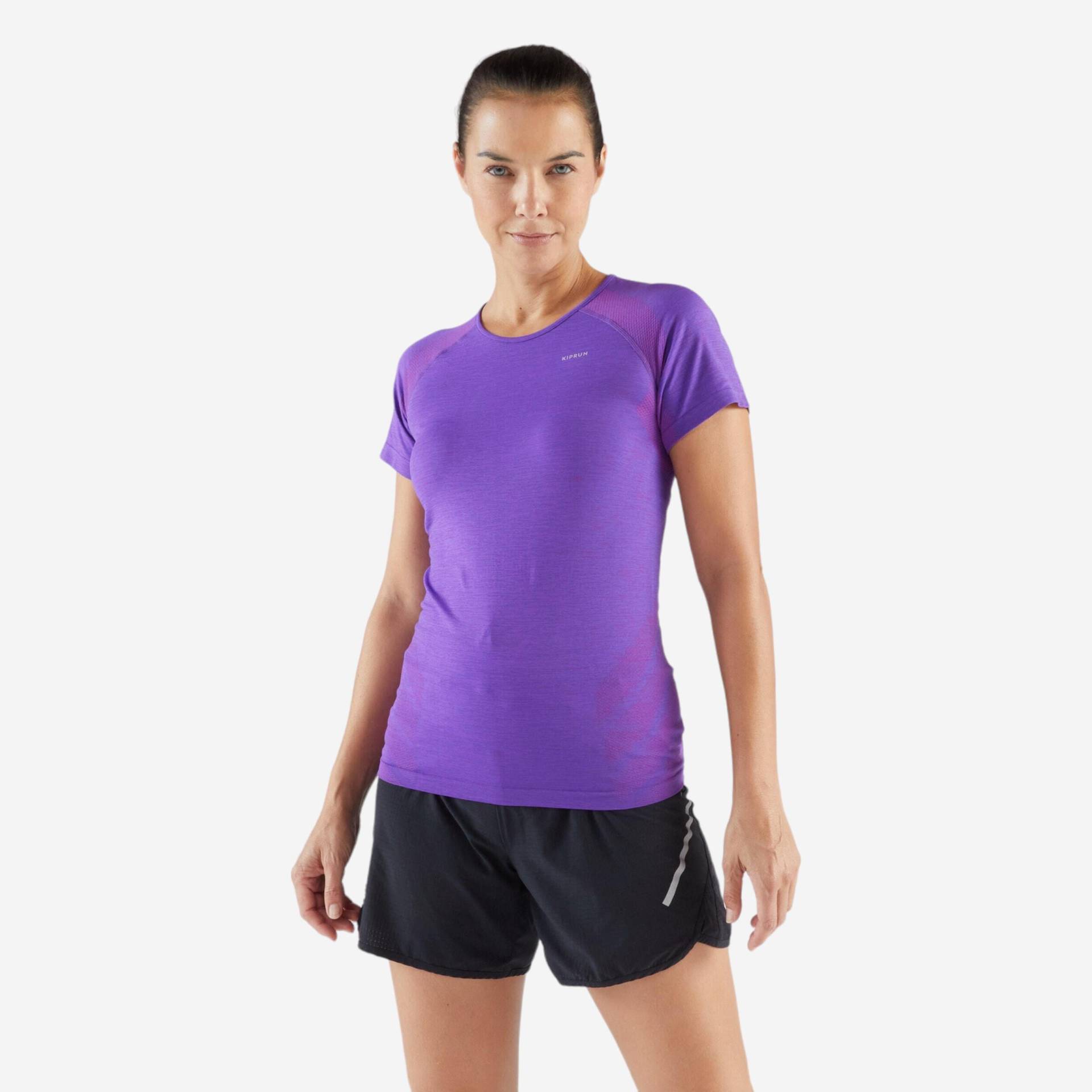 Laufshirt kurzarm Trailrunning Damen nahtlos - Run 500 Comfort Slim lila Laufshirt kurzarm Trailrunning Damen nahtlos - Run 500 Comfort Slim lila von Kiprun