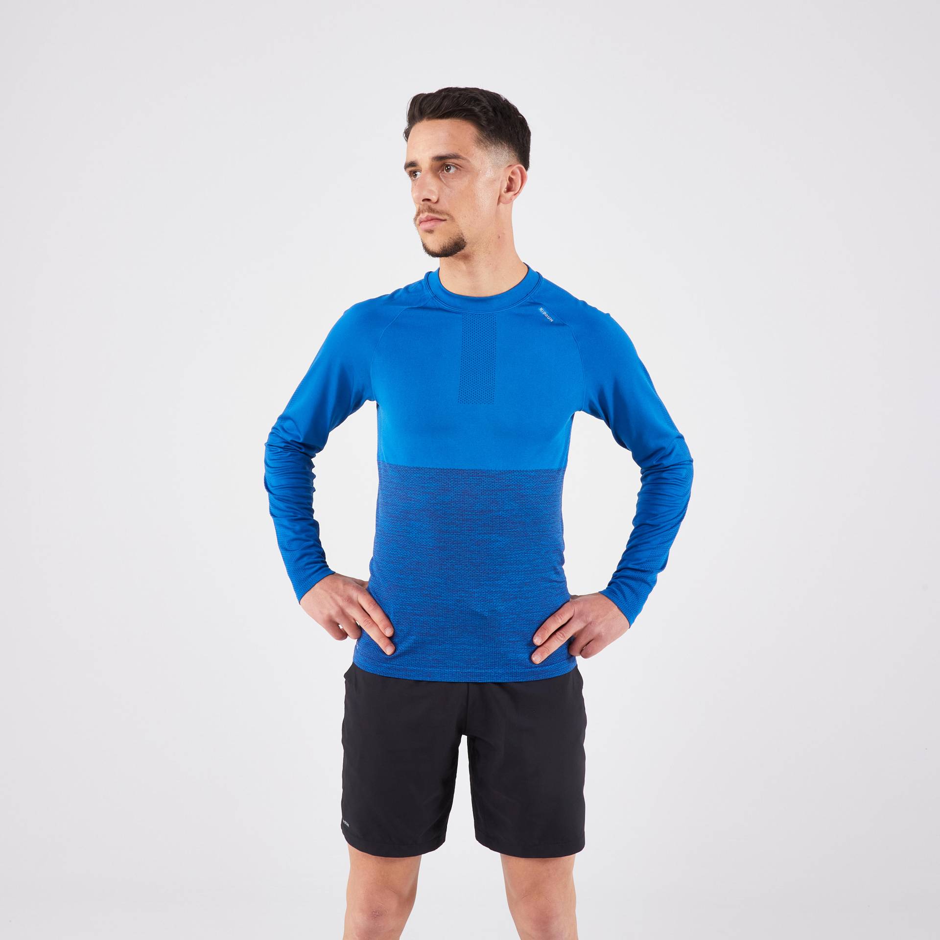 Laufshirt langarm Herren - Run 500 blau von Kiprun