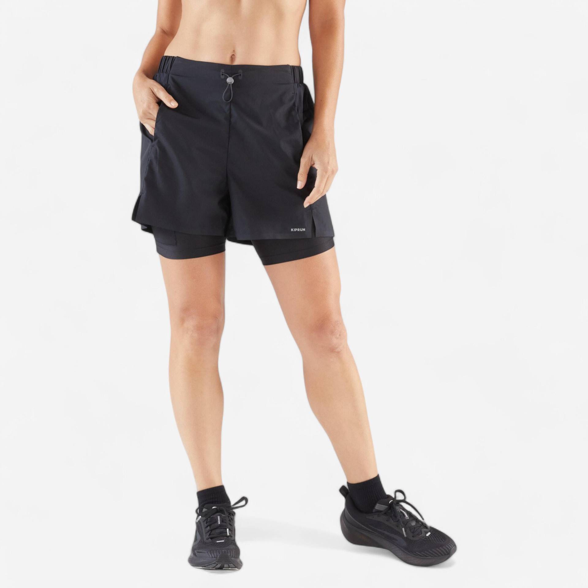 Laufshorts 2-in-1 Damen - Run 500 Laufshorts 2-in-1 Damen - Run 500 von Kiprun