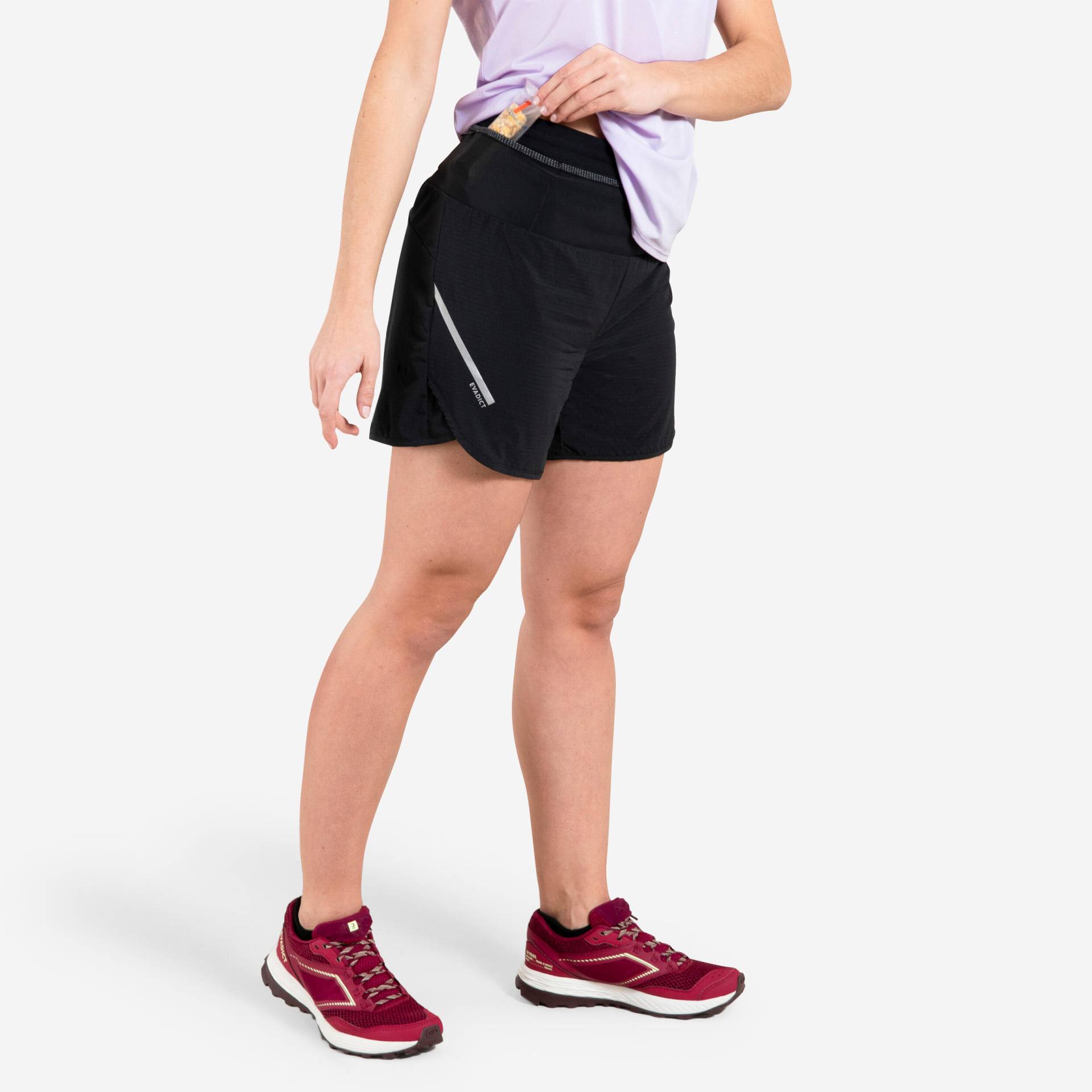 Laufshorts Trailrunning Damen Baggy schwarz Laufshorts Trailrunning Damen Baggy schwarz von Kiprun