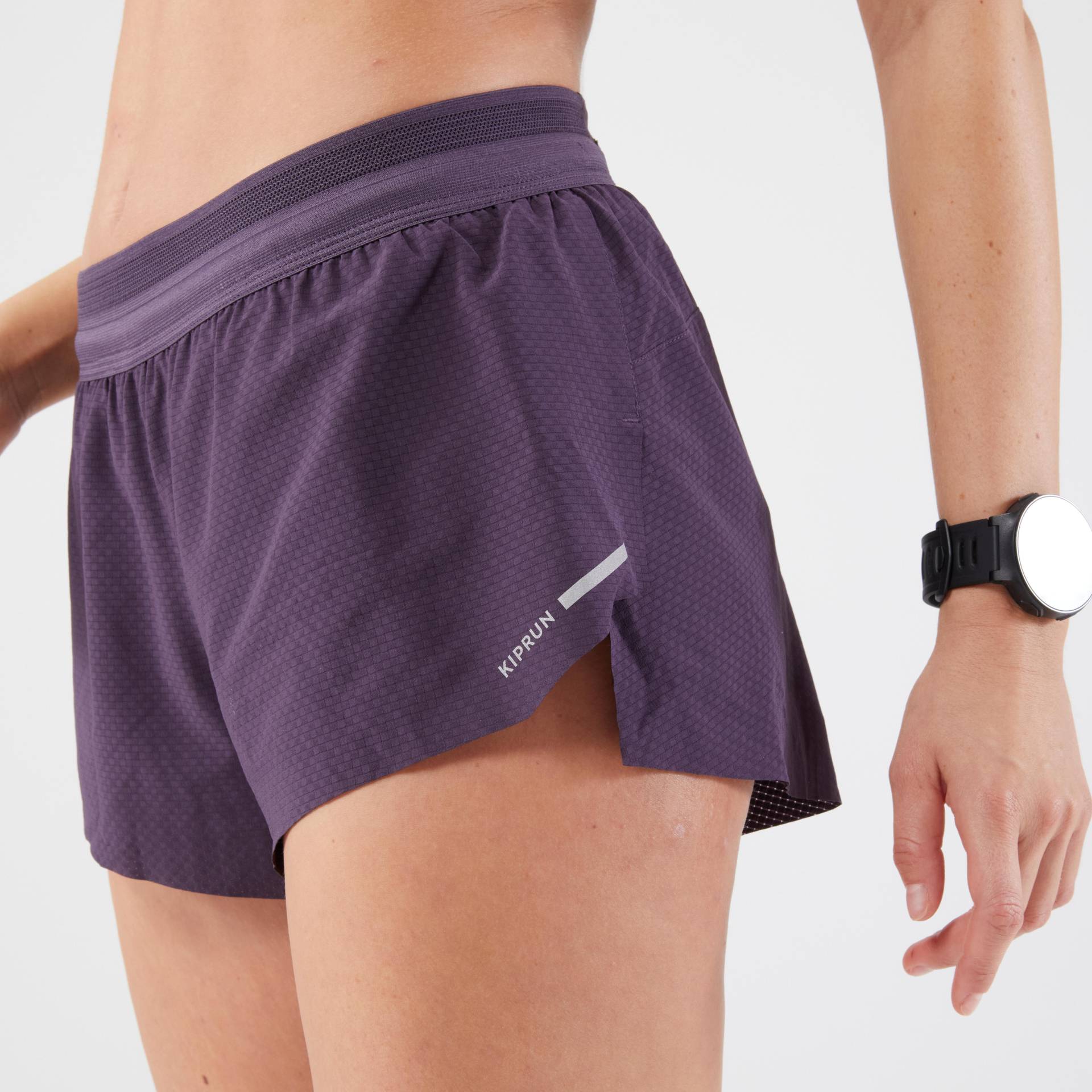 Laufshorts leicht Damen Trailrunning - Run 900 Light dunkellila von Kiprun