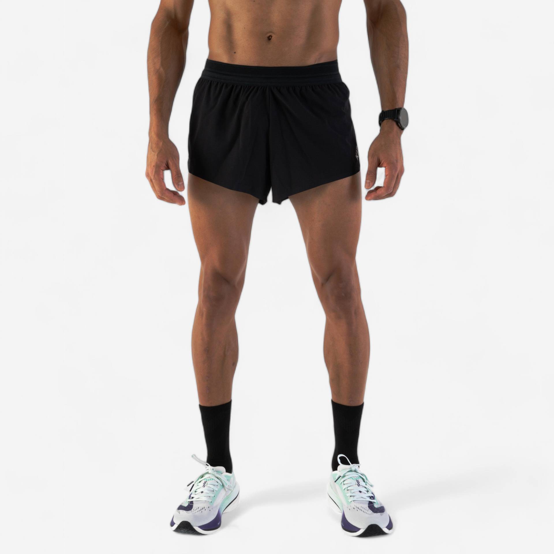 Laufshorts Herren Schlitze leicht - Run 900 Replika schwarz von Kiprun