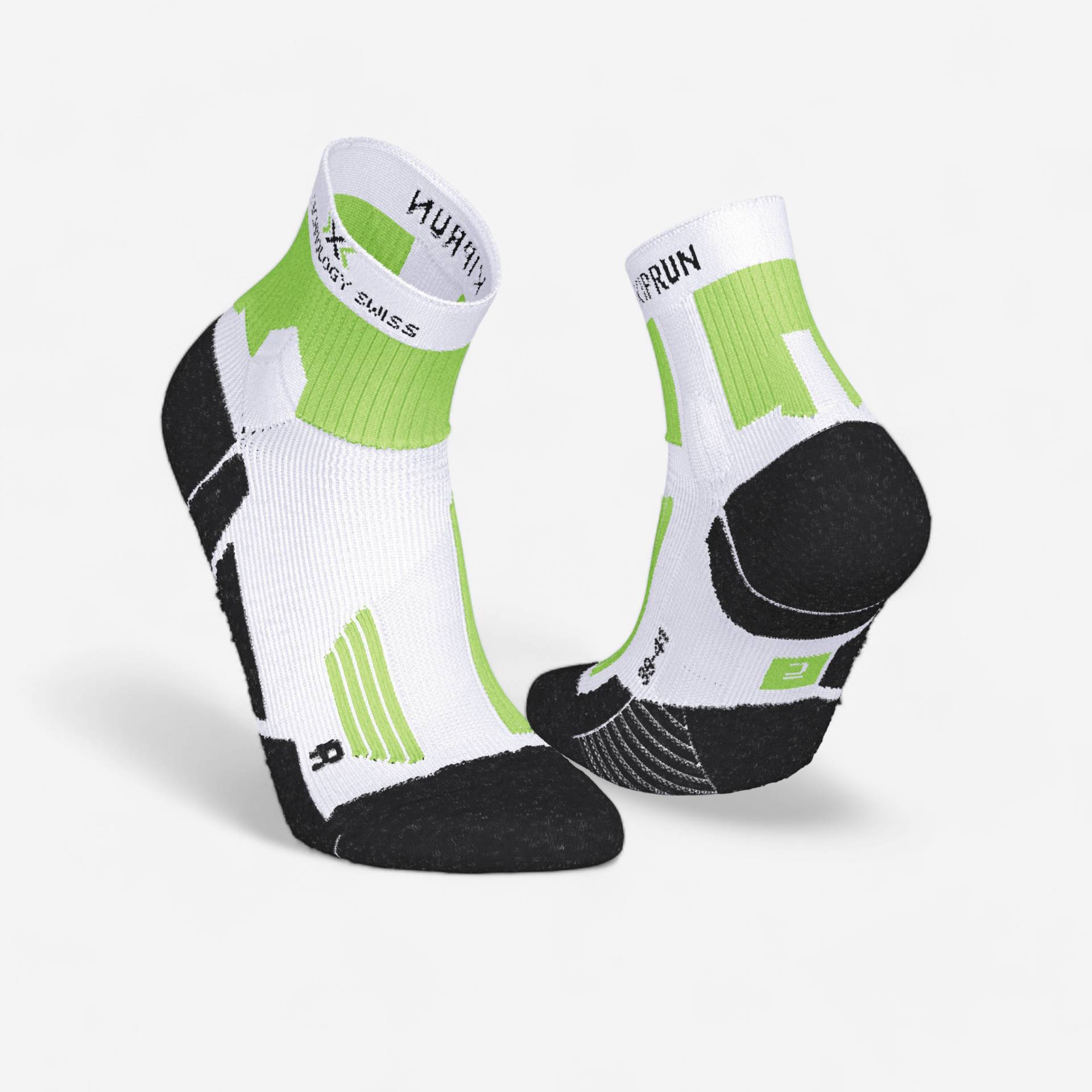 Laufsocken XTechno - Run 900 X weiß-grün Laufsocken XTechno - Run 900 X weiß-grün von Kiprun