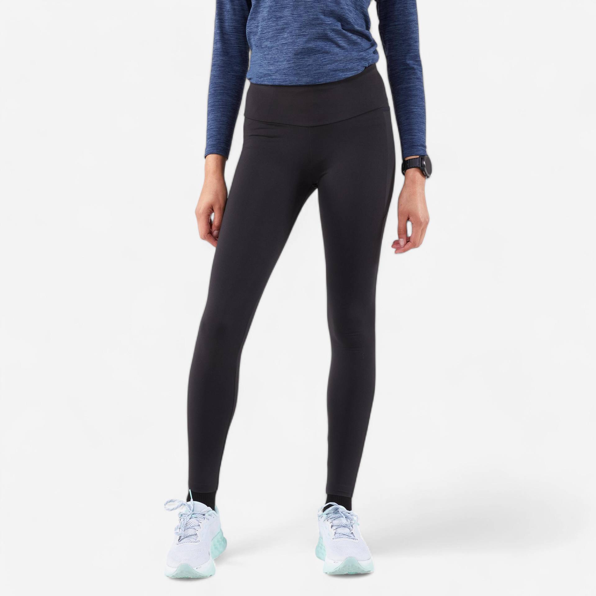 Lauftights lang Damen - Run 500 Warm schwarz Lauftights lang Damen - Run 500 Warm schwarz von Kiprun