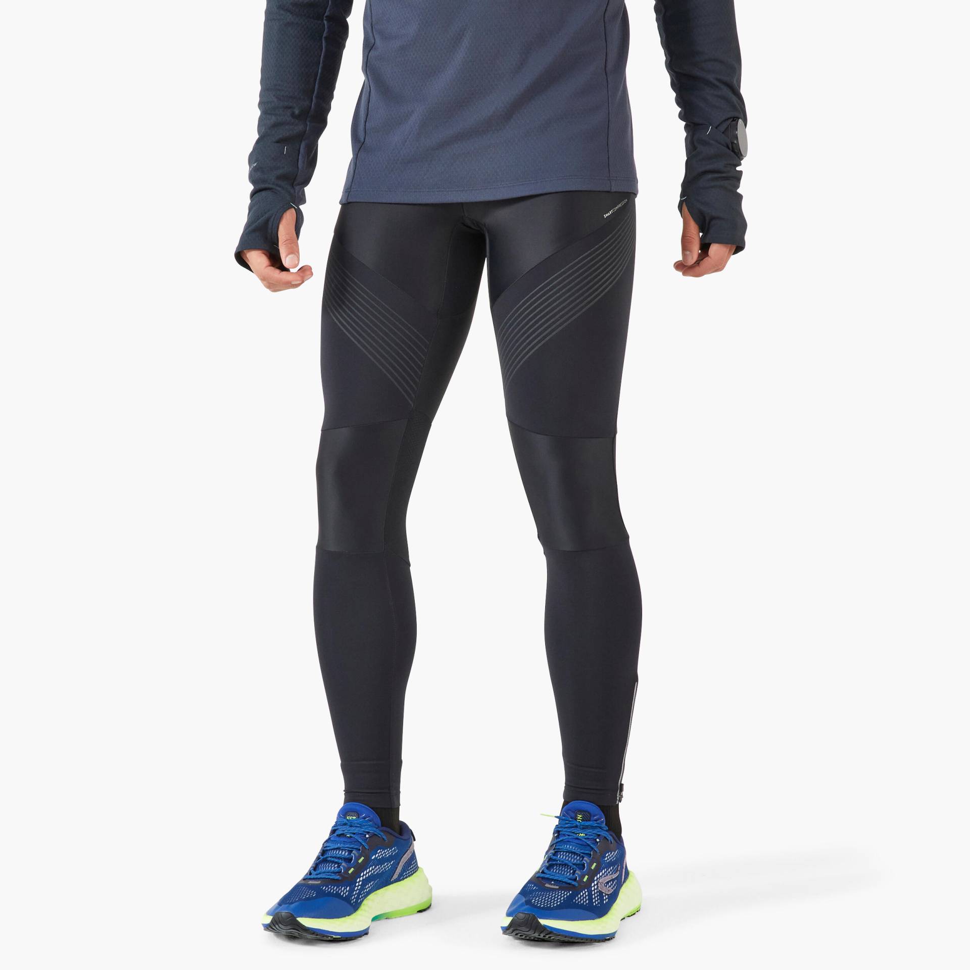 Lauftights lang Herren - Run 900 Compress schwarz Lauftights lang Herren - Run 900 Compress schwarz von Kiprun