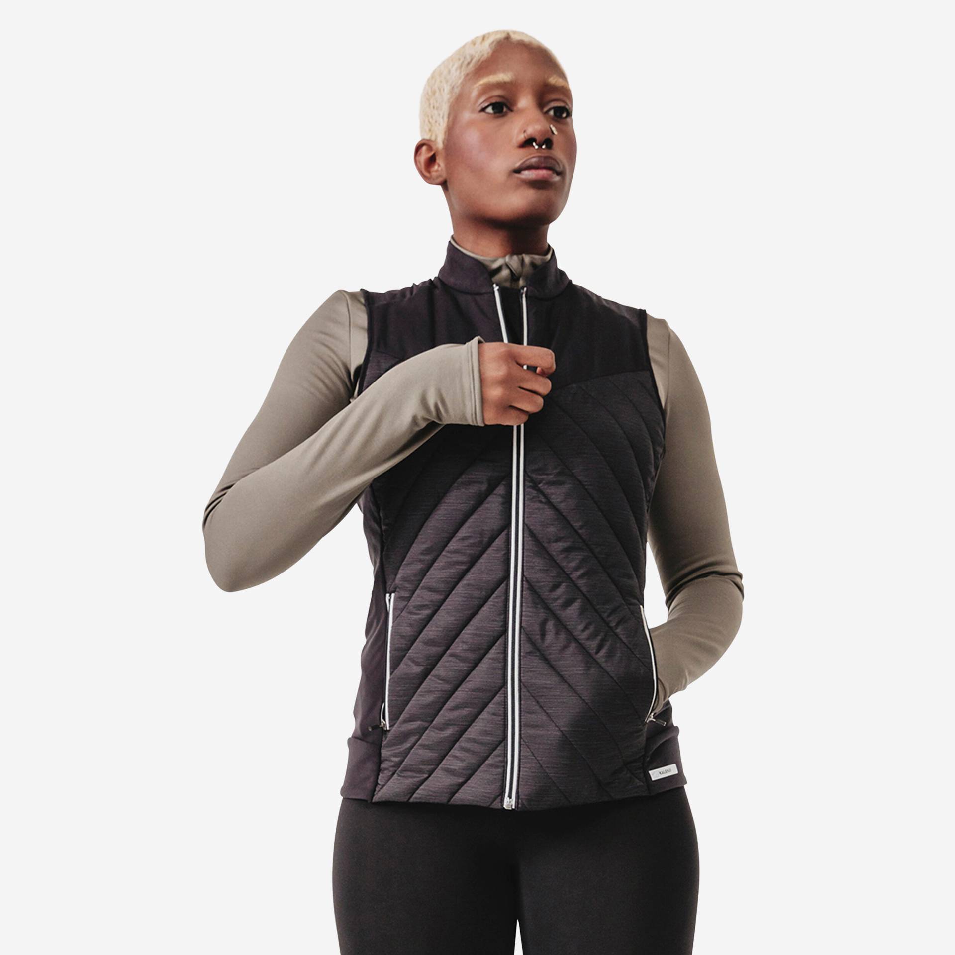 Laufweste Damen warm schwarz Laufweste Damen warm schwarz von Kiprun