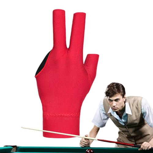 Drei-Finger-Billardhandschuhe,Billardhandschuhe für Damen | Drei-Finger-Pool-Handschuhe Universal-Queue-Sporthandschuhe,Professionelle Billardhandschuhe, atmungsaktiv, elastisch, rutschfest, absorbier von Kirdume