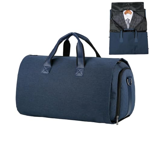Kirdume Kleidersack, umwandelbare Kleidersäcke für die Reise - Wochenendtasche - 2-in-1 Handgepäck-Kleidersack, große umwandelbare Seesack, Anzug-Reisetasche, Wochenendtasche, Flugtasche für Männer von Kirdume