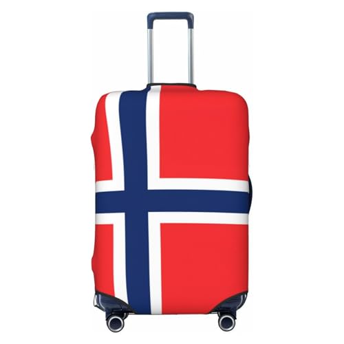 Kirr Norweger Flagge Gepäcktasche Kofferschutz Kratzfeste Gepäcktasche passend für Gepäck 45-81 cm, sc schwarz, Small von Kirrowe