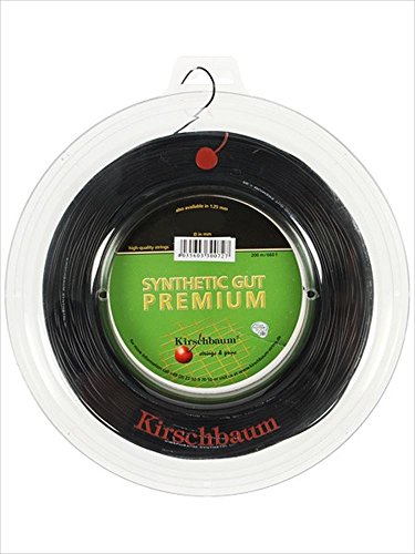 Kirschbaum Spule Synthetik gut Premium Tennissaiten, SGP130-200, Schwarz, 1.30mm/16-Gauge von Kirschbaum
