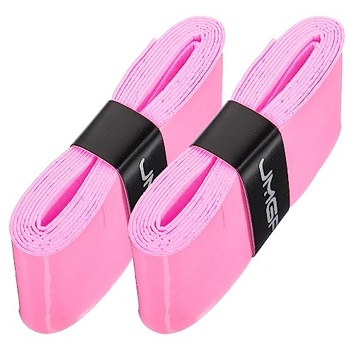 Kisangel 1 Paar Rutschfester Sportgriff klebrige Tennisgriffe Dämpfer Netz Hände Pickleball-Griff Paddel antirutsch Klebeband antirutsch Band Schläger-Schweißband Schläger Griptape Pu Rosa von Kisangel