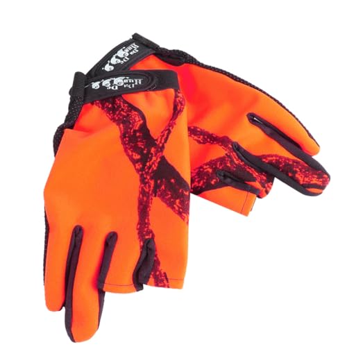 Kisangel 1 Paar Winddichte Handschuhe für Outdoor fahrradhandschuhe thermohandschuhe Angelhandschuh warme Handschuhe Anti-Rutsch-Handschuhe zum Angeln 3-Finger-Expositionshandschuhe Orange von Kisangel