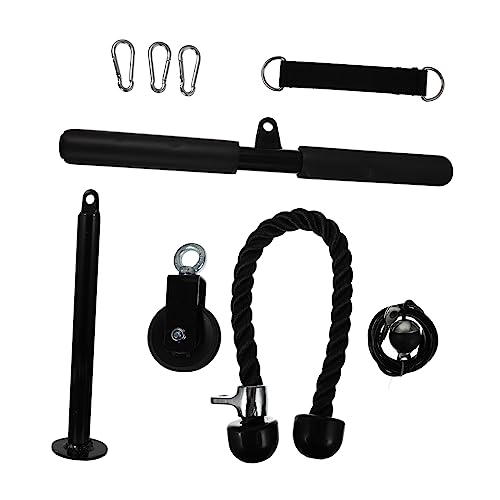 Kisangel 1 Satz Fitness-Kit Fitness geräte fitnessgeräte Home Fitness Equipment Ropes Fitness Gym Fitnessstudio Trainierender Rolle Stange herunterziehen professioneller Armtrainer Metall von Kisangel