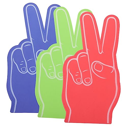 Kisangel 1 Satz Jubeln Finger Lüfter Sporthandschuhe Handnebelventilator Handgebläse Begeisterter Fan Handfächer Pompons Cheerleader-schaumhand Cheerleading Schäumt Die Finger Eva 3st von Kisangel