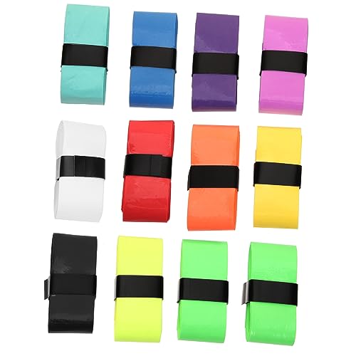 Kisangel 1 Satz Klatschkleber Für Badminton Overgrip-Tape Griptape Leitung Ring Elastic Band Elastikband Griffband Tennisschläger rutschfeste Schlägerbänder Badminton-griffband Pu 12st von Kisangel