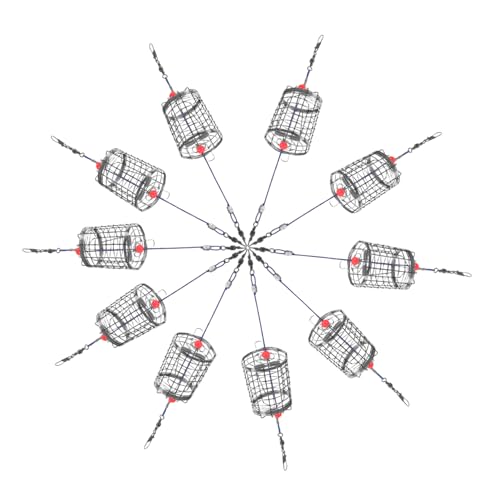 Kisangel 1 Satz Nistkäfig Aus Edelstahl Angelausrüstung Für Männer Zubehör Zum Feederangeln Futterkäfig Für Angelköder Futterkäfig Für Köder Köderwurfkäfig Rostfreier Stahl Silver 10st von Kisangel