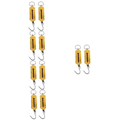 Kisangel 10 Stk Federwaage Hängewaage kleine Waage Gepäckwaagen vertikale Waage Reisewaage Waage für zu Hause Handwaagen hängende Federwaage Kofferwaage Küchenwaage Waage zum Angeln Eisen von Kisangel