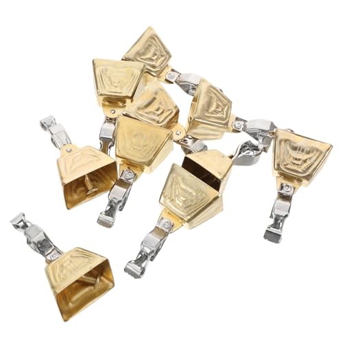 Kisangel 10 Teiliges Set Angelglocke Angelrute Angelzubehör Angelausrüstung Angelgerät Glocken Angelalarm Zubehör Angelalarme Für Angelruten Edelstahl Golden von Kisangel