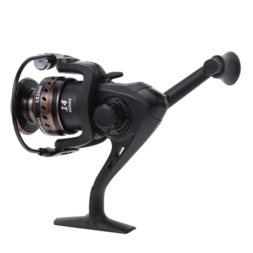 Kisangel 1Stk Angelrolle meeresangeln Fishing Reel anglerzubehör Fishing Tackle Ausrüstung Rollen grob Werkzeug Angelrad mit klappbarem Kipphebel Angelrad aus Metall Zinklegierung Black von Kisangel