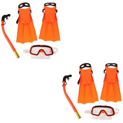 Kisangel 2 Sätze Schnorchelanzug Für Schwimmflosse Für Schnorchelausrüstung Für Antibeschlag-Schwimmbrille Schnorchelausrüstung Für Anfänger Schnorcheln Plastik Orange von Kisangel